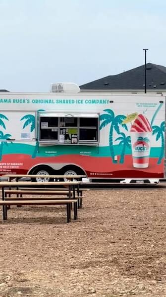 The Bahama Buck's shaved ice truck at RacFit in Buda, Texas