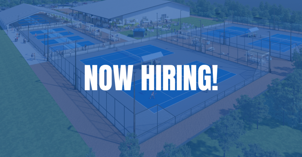 Now Hiring over tennis court complex