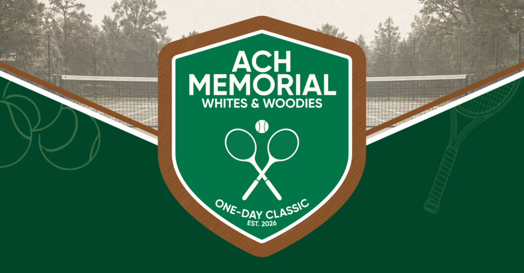 ACH Memorial Whites & Woodies tennis logo